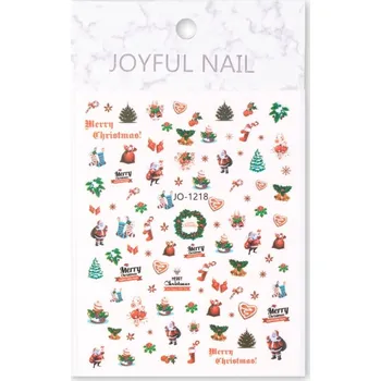 Samolepky na Zdobení Nehtů Samolepicí Vánoční Zimní JO-1218