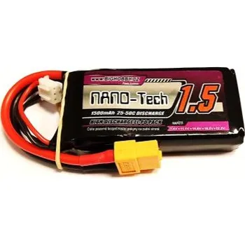 Li-pol baterie 1500mAh 3S 25C (50C) Bighobby-NANO Tech