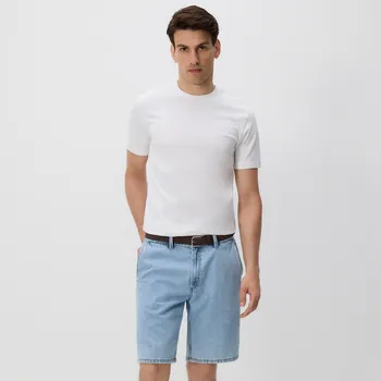 Pánské kalhoty Reserved - Džínové šortky straight - modrá - 6827H-05J - 6827H-05J-32