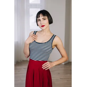 Bamboo tílko Marta modrobílý pruh Velikost: S