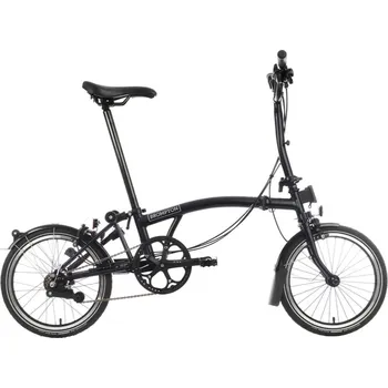 Skládací kolo Brompton C Line jednobarevné black edice, Black Typ řídítek: S