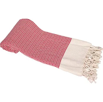 Ručník Artg Hamamzz Kemer Ručník 100x180 cm 905750 Red-Cream 100 x 180 cm