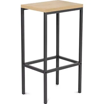 Barová židle Barová židle Rocada 959SY08, s melaminovým sedákem, antracit/dub