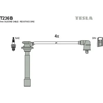 Autoelektrika Sada kabelů pro zapalování TESLA T236B
