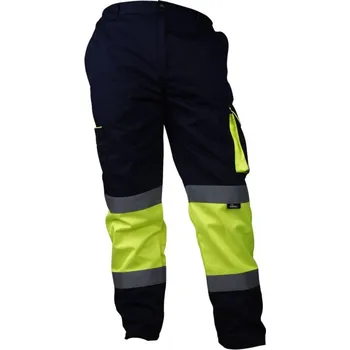 Pracovní obuv VWTC17 PRACOVNÍ KALHOTY DO PASU BOZP TMAVĚ MODRÁ ŽLUTÁ VEL. 3XL