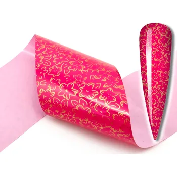 Fólie na nehty 10cm x 4cm - Květiny