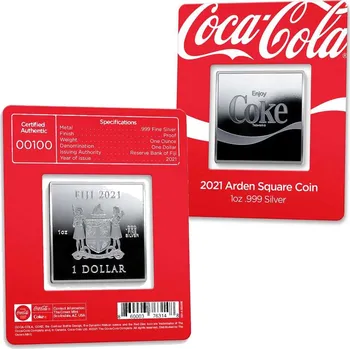 The Crown Mint Stříbrná mince 1 oz Coca-Cola Arden Square 2021 Proof TEP