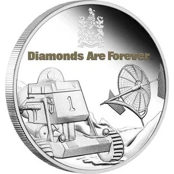 Perth Mint Stříbrná mince 50. Výročí James Bond Diamanty jsou věčné 1 oz 2021 Kolorovaná