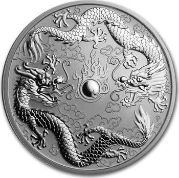 Perth Mint Stříbrná mince 1 oz Double Dragon 2019 BU