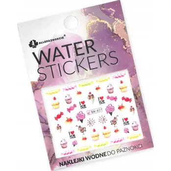 Vodolepka na nehty SAMOLEPKY BN 827 sweets (sladkosti)