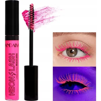 Řasenka Řasenka na řasy Mascara UV Neon Matná, zahušťující, prodlužující, růžová #4