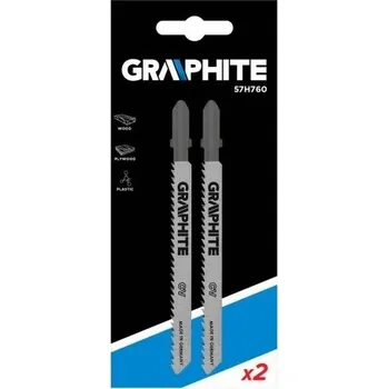 Pilová lišta Sada pilových listů pro přímočaré pily na dřevo, 2ks 10TPI GRAPHITE (57H760)