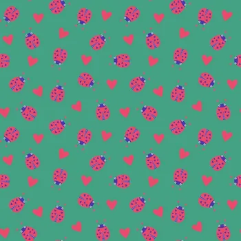 Strima Cute Fleece Print - Ladybug, Green