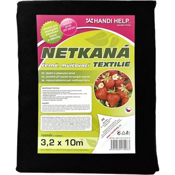 Mulčovací textilie Mulčovací netkaná textilie černá 3,2 x 10 m (Používá se i jako ochrana půdy kolem záhonů a sazenic, a také v oblasti zahradní architektury.)