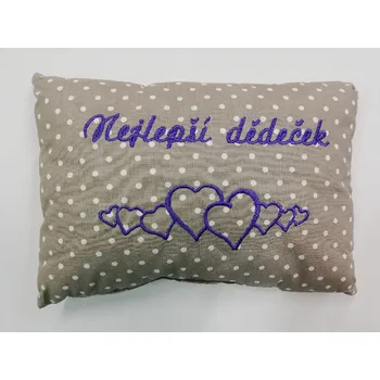 Nákupní taška Polštářek s dutým vláknem šedý - "Nejlepší dědeček"