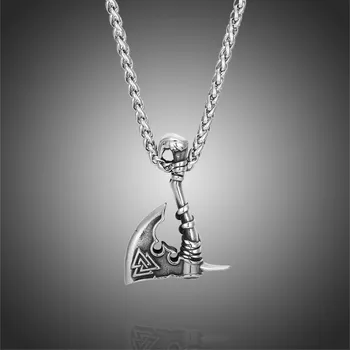 Náhrdelník Daniel Dawson Pánský náhrdelník Vikingská sekera VALKNUT - symbol posmrtného života NH1163-WJ-69B 60 cm Vintage
