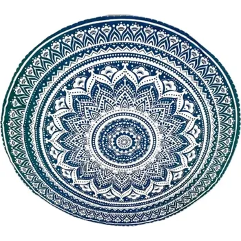 Pikniková deka Kulatá plážová deka - Mandala , Barva zelená