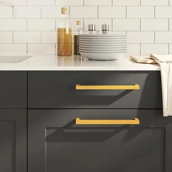 Nábytkové úchytky 10 ks zlaté 224 mm nerezová ocel IM_155393