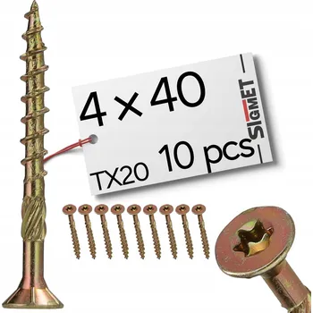 Vrták Šrouby do dřeva Sigmet 4 x 40 mm 1 ks