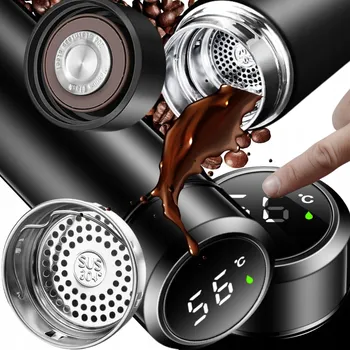 Termoska TERMOSKA S TERMOMETREM TERMOHRNEK SMART HRNEK 500ML LED