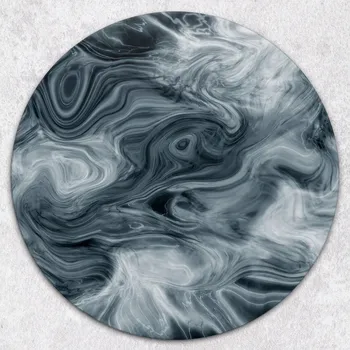 Obraz Dekorativní Kulaté Prkénko Tvrzené Sklo na Krájení Pyšný Mramor průměr 40 cm