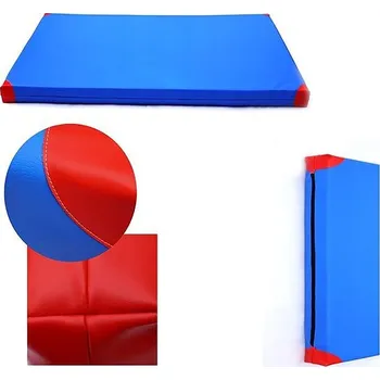 Žíněnka TopKing Profesionální gymnastická žíněnka pro sportovce 200 × 120 × 10 cm Modrá/Červená