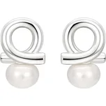 JAY Stříbrné náušnice s perlou Kyrene - stříbro 925/1000 JAY-0130-DQ11148W Stříbrná Bílá