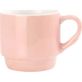 Stohovatelný porcelánový hrnek 11 Oz - růžový