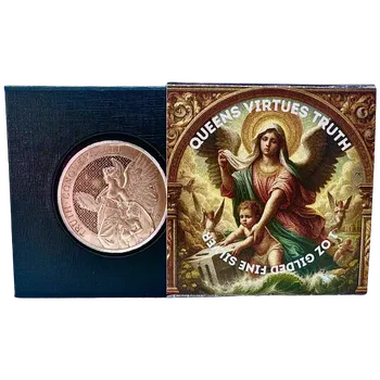 East India Company Stříbrná mince 1 oz Queens Virtues Truth 2022 Pozlacená Limitovaná edice