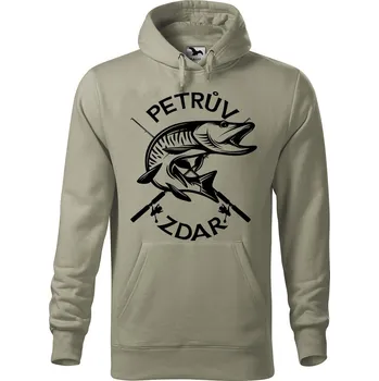 Pánská mikina Pánská mikina s potiskem Petrův zdar Velikost (muž): 2XL, Vyberte barvu: Světlá khaki