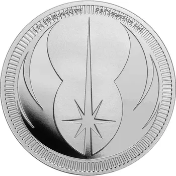 Stříbrná mince 1 oz Star Wars JEDI Logo 2023 Star Wars Logo Řádu JEDI