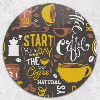 Kuchyňské prkénko Kulaté tvrzené skleněné kuchyňské prkénko s grafikou - Kuchyňský motiv, průměr 40 cm