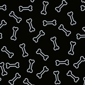 Strima Cute Fleece Print - Bones, Black