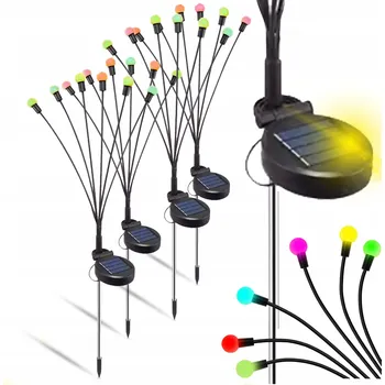 Venkovní osvětlení Solární LED zahradní světla Kuličky Zapichovací se soumrakovým senzorem Strom