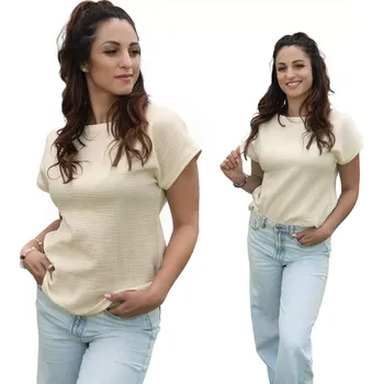 ESITO | Mušelínové tričko Diana Cream - smetanová / 32