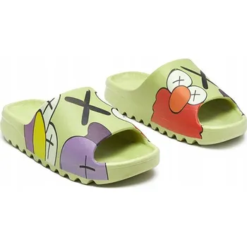 Dámské pantofle ZELENÉ DÁMSKÉ NAZOUVÁKY SE VZOREM ELMINO 38