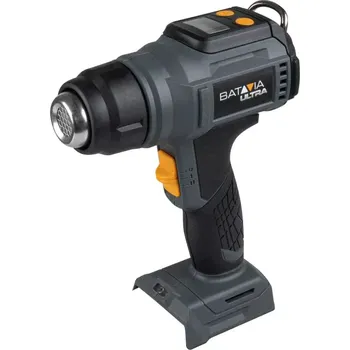 Horkovzdušná pistole Aku bezdrátová horkovzdušná pistole, s digitálním LCD displejem, 18V Li-Ion, teplota 30°C - 550°C, 120 - 200 l./min., bez baterie a nabíječky, bateriová platforma MAXXPACK BATAVIA (BATAVIA)