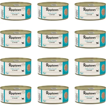 Krmivo pro kočku APPLAWS Tuna fillet in broth - mokré krmivo pro kočky - 12x70g