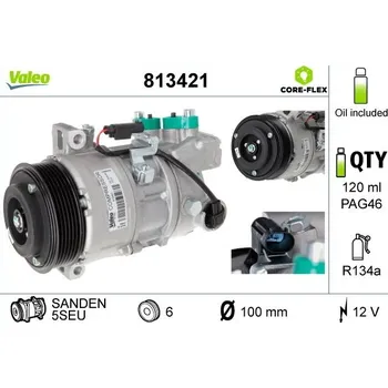 Kompresor klimatizace Kompresor, klimatizace VALEO 813421