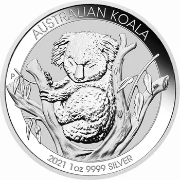 Perth Mint Stříbrná mince 1 oz Koala 2021 BU Stříbrná mince 1 oz Koala 2021 BU