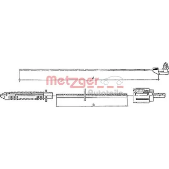 Lanko parkovací brzdy Lanko plynu METZGER 10.0381