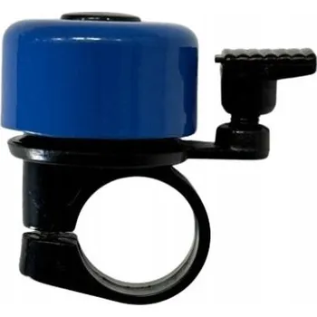 Zvonek na kolo Kovový zvonek na kolo modrý na řídítka - Hlasitý a univerzální