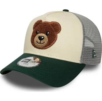 Kšiltovka Kšiltovka New Era 940K AF TRUCKER BOUCLE BEAR Light Cream/Dark Green velikost CHD