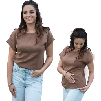 ESITO | Mušelínové tričko Diana Brown - hnědá / 34