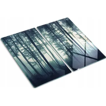 Obraz Krájecí deska tvrzené sklo Les Mlha 60x52
