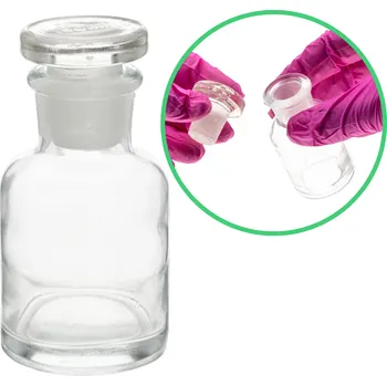 Láhev Skleněná čirá lahvička s korkovou zátkou (standardní) úzké hrdlo, objem 30 ml