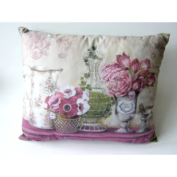 Nákupní taška Polštář s digitálním potiskem 36 x 30 cm - Květiny