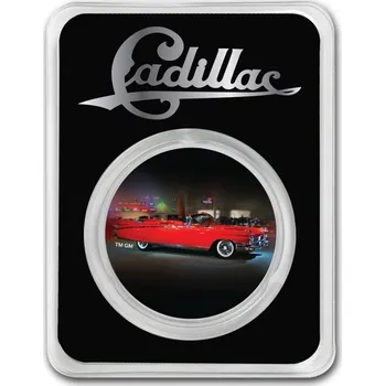 Stříbrná medaile 1 oz Cadillac Eldorado Biarritz 1959 Kolorovaná TEP Cadillac Eldorado