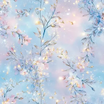 Úplet, Světélkující větvičky, světlá modrorůžová (E) (Top kvalitní úplet Bella digitisk)