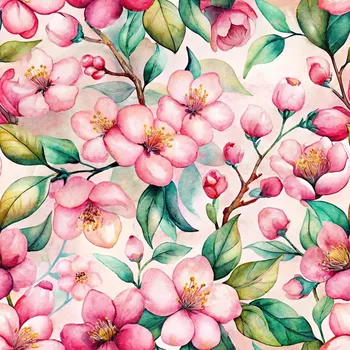 Silky, Růžové jablůňkové květy (E)** (Lehká vzdušná šatovka)